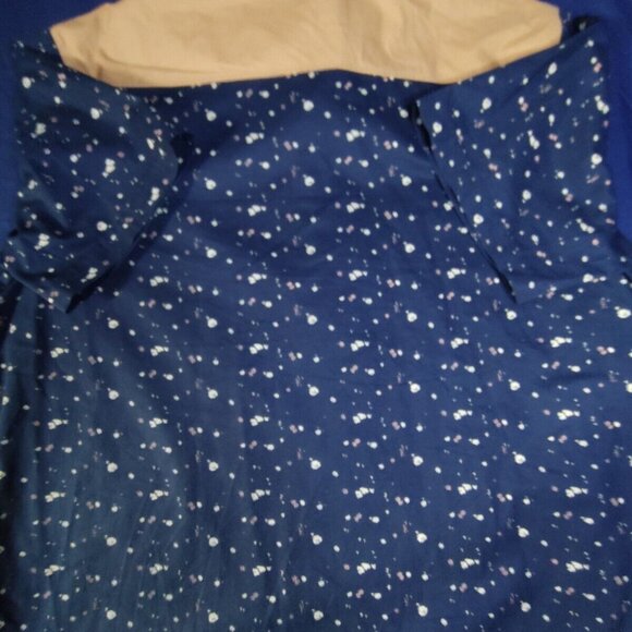 SSLR Men's Collection Size XL Blue Brown Button Up Collar Short Sleeve Shirt - Picture 6 of 6